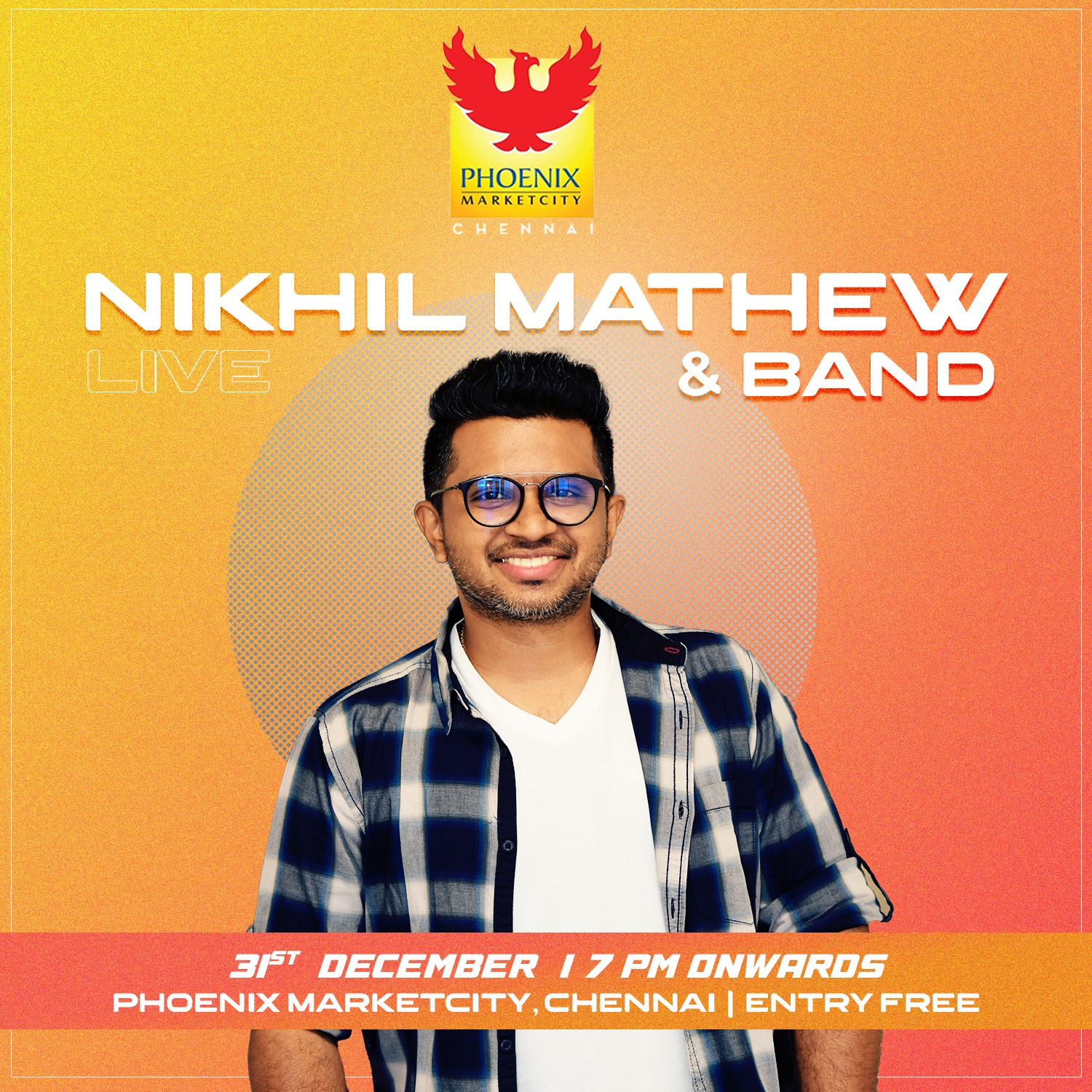 A Harmonious New Year’s Eve Extravaganza: Priyanka NK and Nikhil Mathew Live in Concerts at Phoenix Marketcity